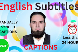 add manually english subtitles or captions to your videos