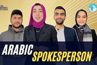 create male and female arabic spokesperson and arabic voice over