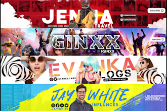 design youtube cover or channel cover in 24 hours