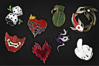 design custom enamel pin and sticker for you