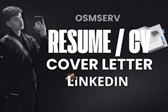create a professionnal and modern cv,resume, or cover letter