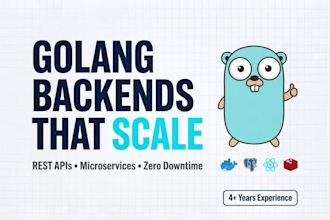develop scalable golang backend microservices and rest apis