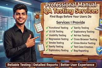 perform professional manual QA testing and bug reporting