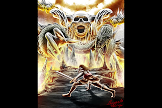 draw dark fantasy horror and creature illustrations