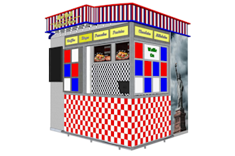 design a vibrant food kiosk, food truck or food booth