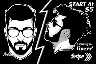 create a minimalist vector avatar, gaming or profile picture