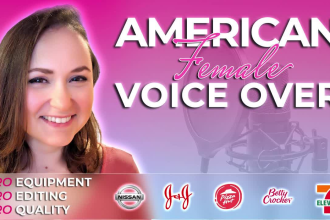 record a friendly american female narration