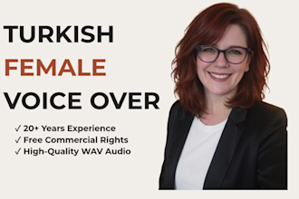 record a professional turkish voice over