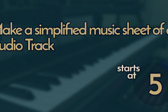 make a simplified music sheet out of an audio track