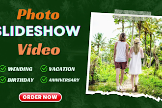 transfer your photos into birthday wedding slideshow video 2hrs