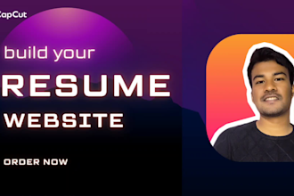 create a resume website or portfolio website using react