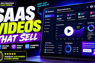 create a premium saas explainer video with 2d motion graphic and UI animation