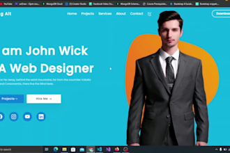 build react personal portfolio website, business website