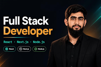 build web applications as full stack react, next js and node js developer