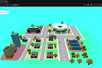 make custom 3d interactive webgl website map with hotspot and legend