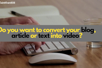 convert your blog, text and article to video with voice over