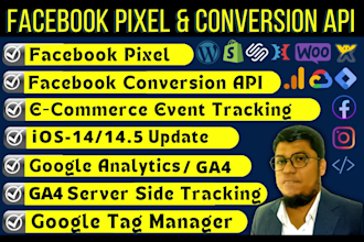 fix or setup facebook conversion API pixel google analytics 4 ecommerce tracking