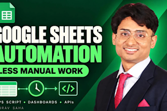 automate google sheets with apps script, dashboards and API integration