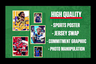 make you a great sports graphic, committed edit ,jersey swap