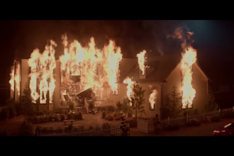 do realistic cinematic 3d trailer, short film vfx,  3d horror, fire effect