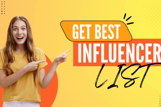 find or research instagram and youtube influencer and create list