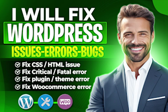 help to fix wordpress issues, error and bugs as developer