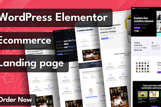 design, redesign, fix wordpress elementor websites, ecommerce and landing page