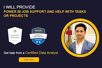 provide power bi job support and help with tasks or projects