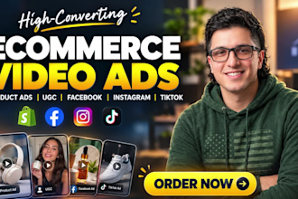 edit ecommerce video ads, product ads, ugc, facebook, instagram and tiktok ads