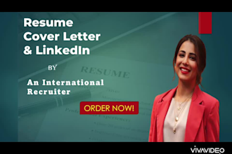 write professional ats resume, CV and cover letter writing