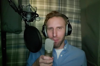 record a conversational friendly english male voiceover