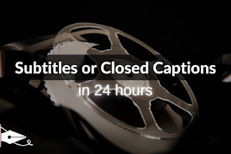 create your subtitles or closed captions in 24hrs