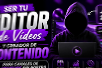 ser tu editor de videos y creador de contenido para canales de yutube sin rostro