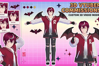 make 3d vtuber model for vr chat or vroid