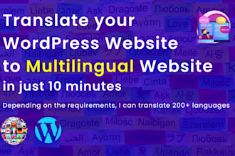 convert a website to a multilingual website in 5 minutes