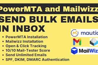 setup mailwizz application with powermta for bulk mailing