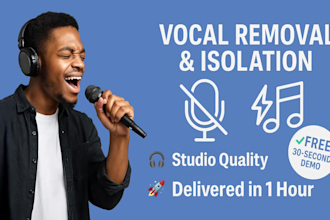remove or isolate vocals in less than 1 hour