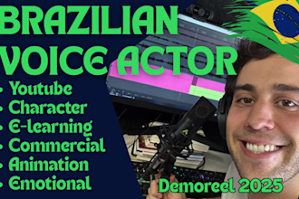 record a professional voice over in brazilian portuguese