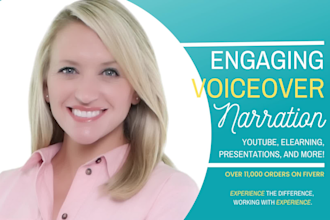 record an engaging professional youtube or social voiceover