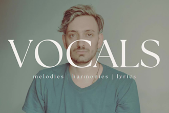 add lead or backing vocals for songs or covers, male singer for composers