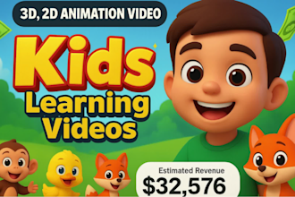 create kids learning videos and kids video editing for youtube