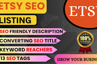 provide etsy SEO services that will boost your etsy product listings and sales