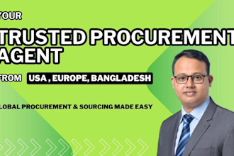 be your global product sourcing agent from the USA, europe, and bangladesh