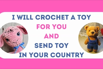 crochet a cute plush toy for you