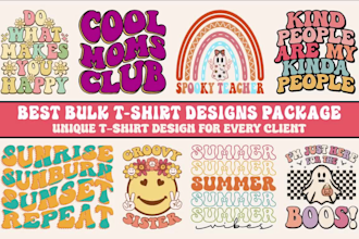 do retro wavy groovy hippie 70s svg t shirt designs for etsy and other
