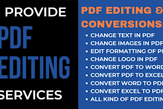 provide PDF conversion services