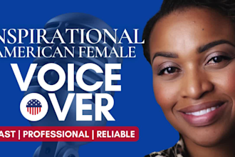 record inspirational american female voice over