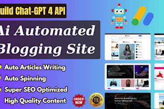 create automated blog, ai blogging website using chat gpt ai integration