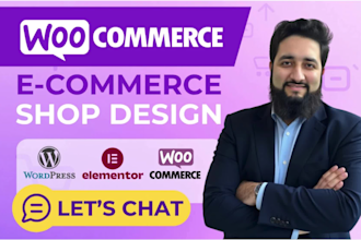 design an elementor website, woocommerce online store, or wordpress shop