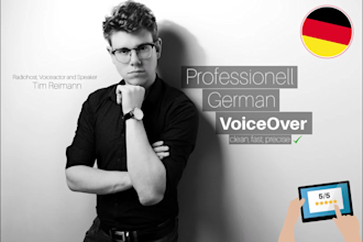 record a high quality german voice over for an advertisment or imagefilm